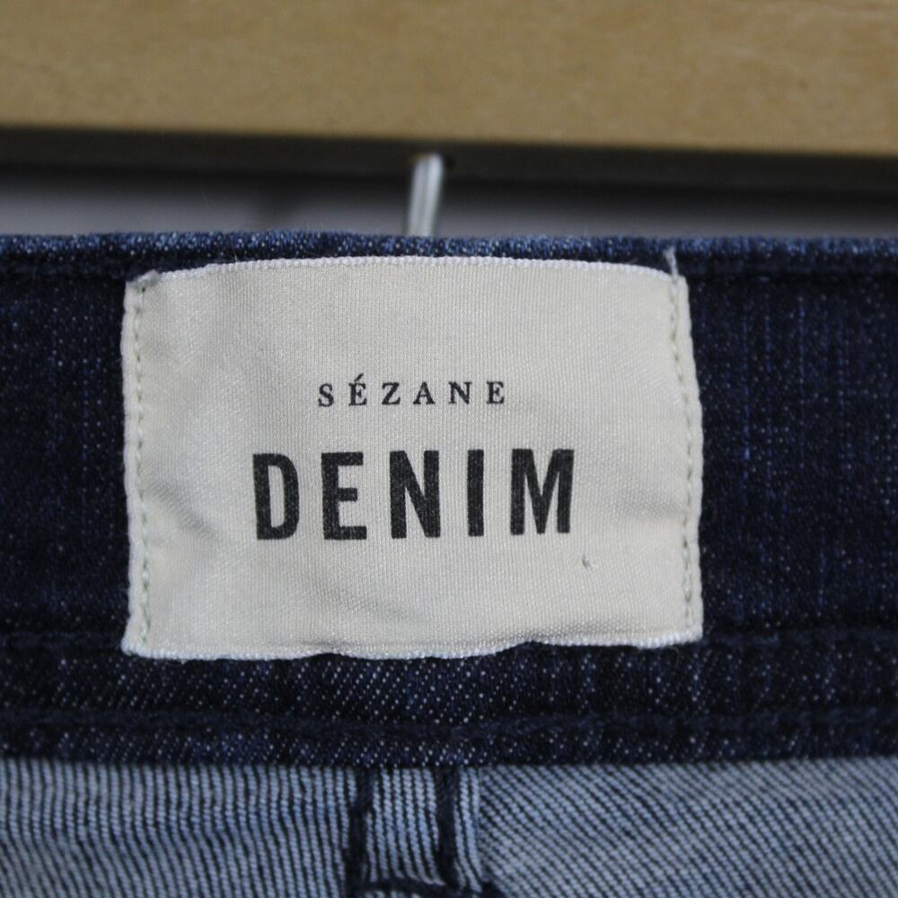 Sezane Jeans Womens 29 Brut Sexy Straight Slim Blue Quiet Luxury Minimalist - Picture 8 of 16